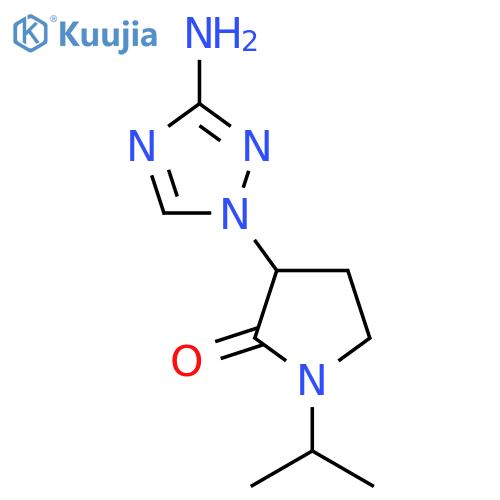 3-(3-amino-1H-1,2,4-triazol-1-yl)-1-(propan-2-yl)pyrrolidin-2-one structure