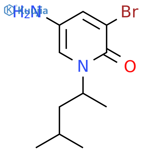 5-amino-3-bromo-1-(4-methylpentan-2-yl)-1,2-dihydropyridin-2-one structure
