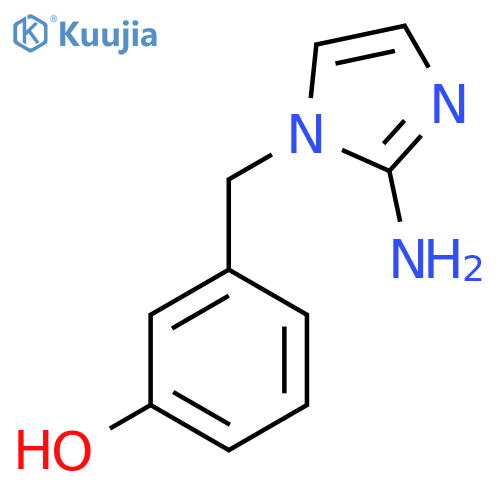 3-(2-amino-1H-imidazol-1-yl)methylphenol structure