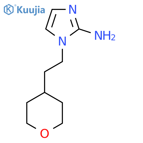 1-2-(oxan-4-yl)ethyl-1H-imidazol-2-amine structure