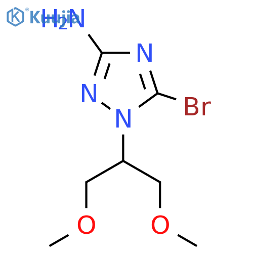 5-bromo-1-(1,3-dimethoxypropan-2-yl)-1H-1,2,4-triazol-3-amine structure