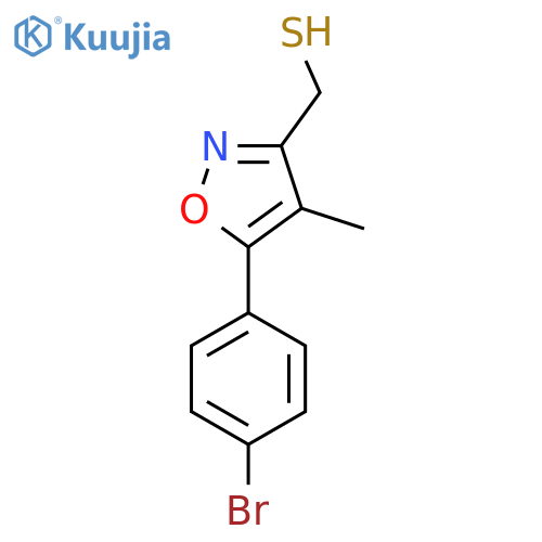 5-(4-bromophenyl)-4-methyl-1,2-oxazol-3-ylmethanethiol structure