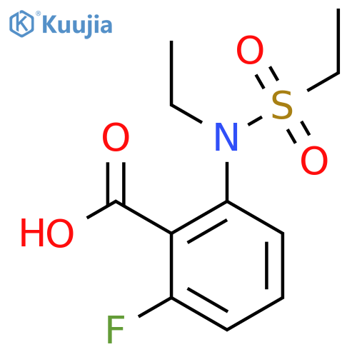 2-(N-ethylethanesulfonamido)-6-fluorobenzoic acid structure