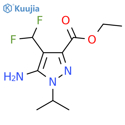 Ethyl 5-amino-4-(difluoromethyl)-1-propan-2-ylpyrazole-3-carboxylate structure