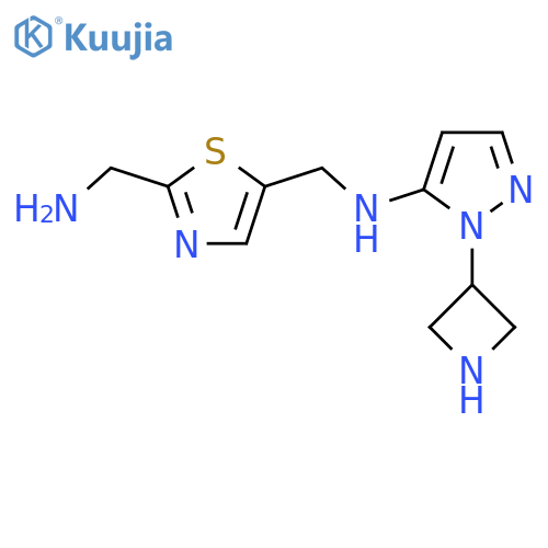 N-{2-(aminomethyl)-1,3-thiazol-5-ylmethyl}-1-(azetidin-3-yl)-1H-pyrazol-5-amine structure