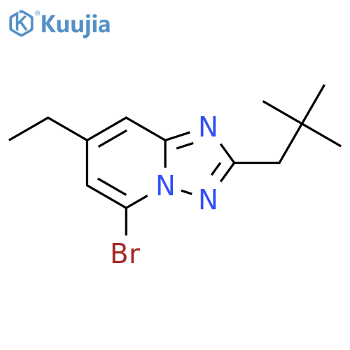 5-bromo-2-(2,2-dimethylpropyl)-7-ethyl-1,2,4triazolo1,5-apyridine structure