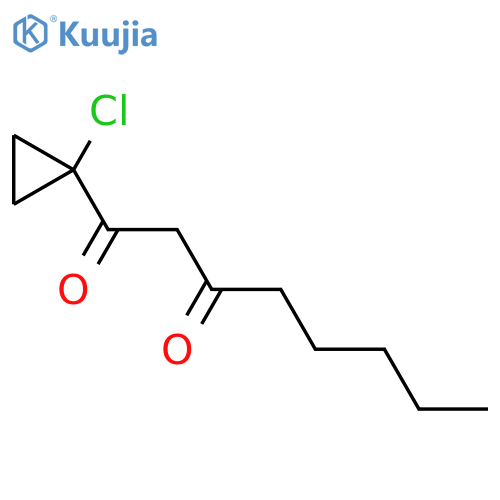 1-(1-chlorocyclopropyl)octane-1,3-dione structure