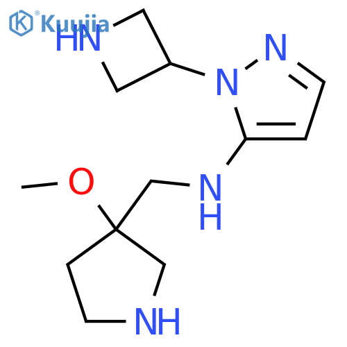 1-(azetidin-3-yl)-N-(3-methoxypyrrolidin-3-yl)methyl-1H-pyrazol-5-amine structure