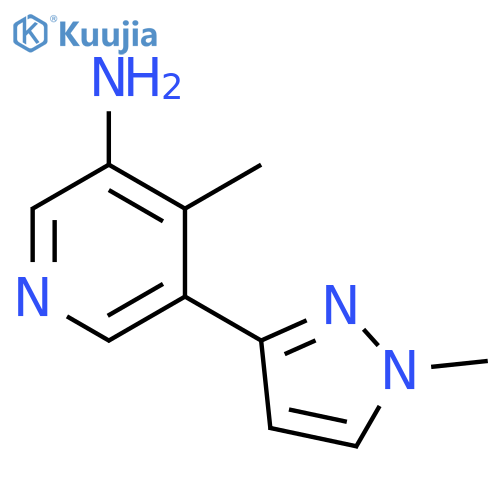 3-Pyridinamine, 4-methyl-5-(1-methyl-1H-pyrazol-3-yl)- structure