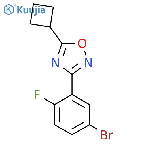 3-(5-Bromo-2-fluorophenyl)-5-cyclobutyl-1,2,4-oxadiazole structure