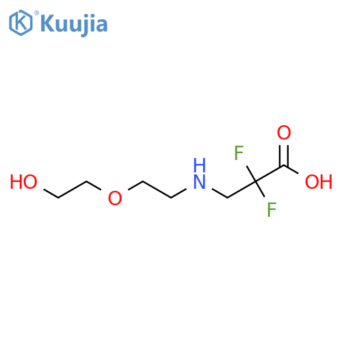 2,2-Difluoro-3-[2-(2-hydroxyethoxy)ethylamino]propanoic acid structure