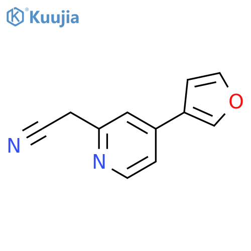 2-Pyridineacetonitrile, 4-(3-furanyl)- structure