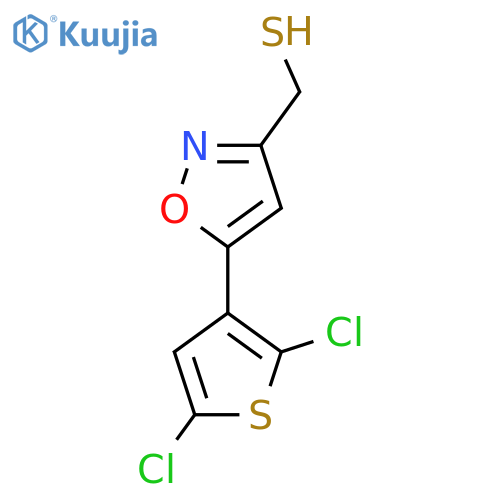 5-(2,5-dichlorothiophen-3-yl)-1,2-oxazol-3-ylmethanethiol structure
