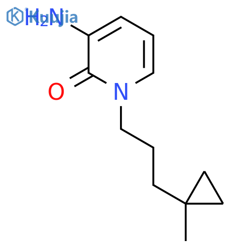 3-amino-1-3-(1-methylcyclopropyl)propyl-1,2-dihydropyridin-2-one structure