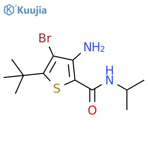 2-Thiophenecarboxamide, 3-amino-4-bromo-5-(1,1-dimethylethyl)-N-(1-methylethyl)- structure