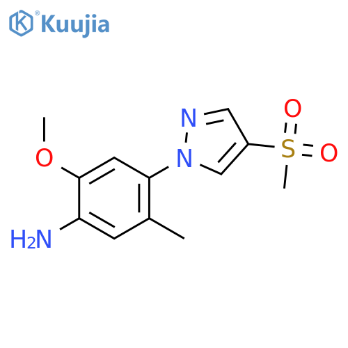 4-(4-methanesulfonyl-1H-pyrazol-1-yl)-2-methoxy-5-methylaniline structure
