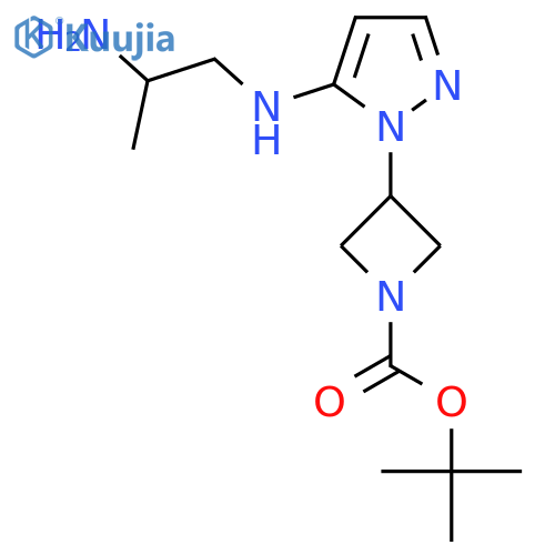tert-butyl 3-{5-(2-aminopropyl)amino-1H-pyrazol-1-yl}azetidine-1-carboxylate structure
