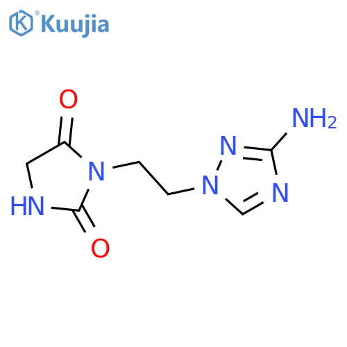 3-2-(3-amino-1H-1,2,4-triazol-1-yl)ethylimidazolidine-2,4-dione structure