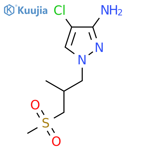 4-chloro-1-(3-methanesulfonyl-2-methylpropyl)-1H-pyrazol-3-amine structure