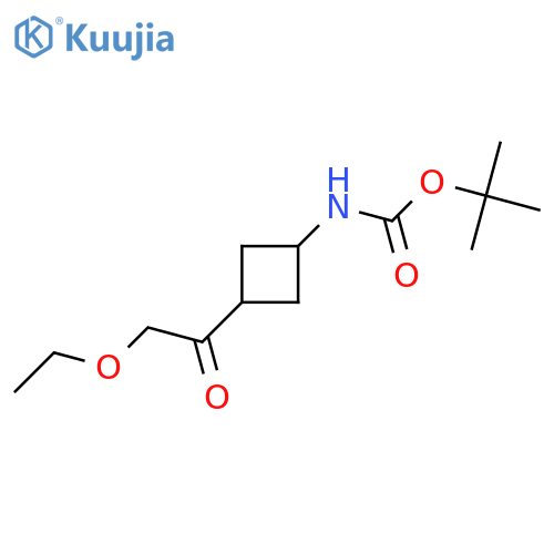 tert-butyl N-[3-(2-ethoxyacetyl)cyclobutyl]carbamate structure