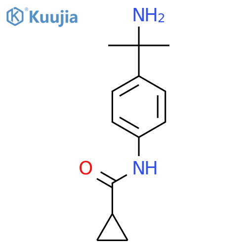 N-[4-(2-aminopropan-2-yl)phenyl]cyclopropanecarboxamide structure
