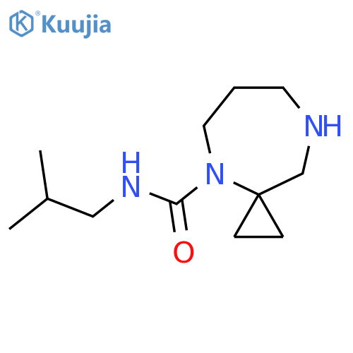 N-(2-methylpropyl)-4,8-diazaspiro2.6nonane-4-carboxamide structure