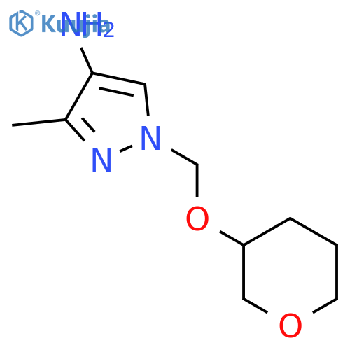3-methyl-1-(oxan-3-yloxy)methyl-1H-pyrazol-4-amine structure