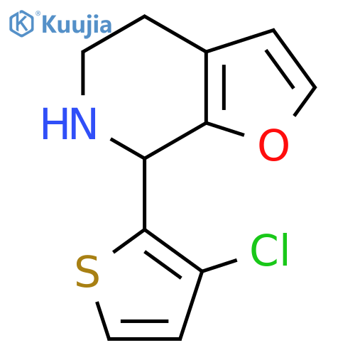 7-(3-chlorothiophen-2-yl)-4H,5H,6H,7H-furo2,3-cpyridine structure