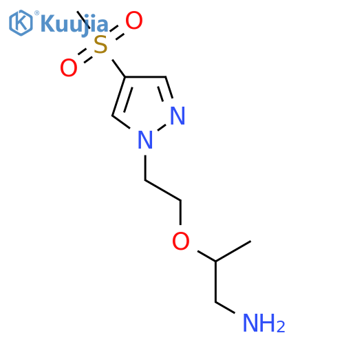 2-2-(4-methanesulfonyl-1H-pyrazol-1-yl)ethoxypropan-1-amine structure