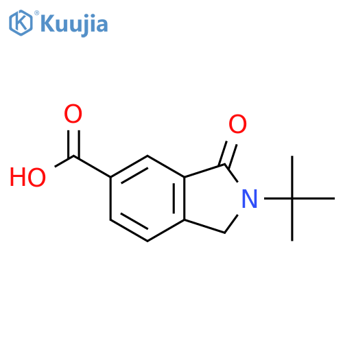 2-tert-butyl-3-oxo-2,3-dihydro-1H-isoindole-5-carboxylic acid structure