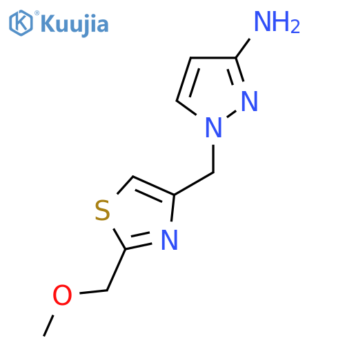 1-{2-(methoxymethyl)-1,3-thiazol-4-ylmethyl}-1H-pyrazol-3-amine structure