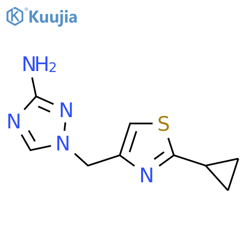 1-(2-cyclopropyl-1,3-thiazol-4-yl)methyl-1H-1,2,4-triazol-3-amine structure