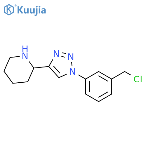 Piperidine, 2-[1-[3-(chloromethyl)phenyl]-1H-1,2,3-triazol-4-yl]- structure