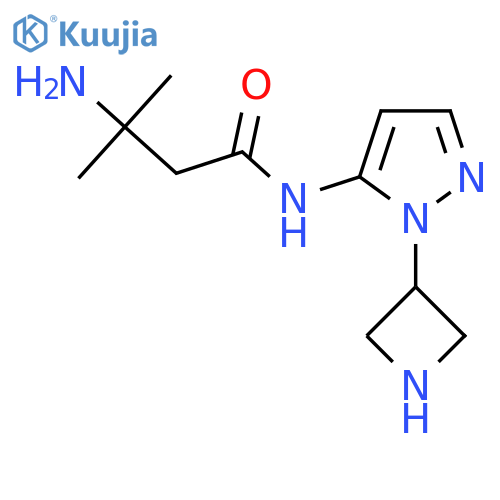 3-amino-N-1-(azetidin-3-yl)-1H-pyrazol-5-yl-3-methylbutanamide structure