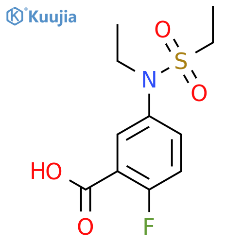 5-(N-ethylethanesulfonamido)-2-fluorobenzoic acid structure