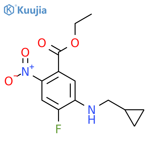 ethyl 5-(cyclopropylmethyl)amino-4-fluoro-2-nitrobenzoate structure