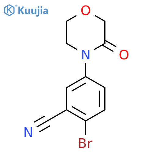 2-bromo-5-(3-oxomorpholin-4-yl)benzonitrile structure