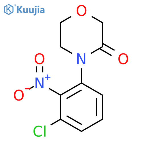 4-(3-chloro-2-nitrophenyl)morpholin-3-one structure