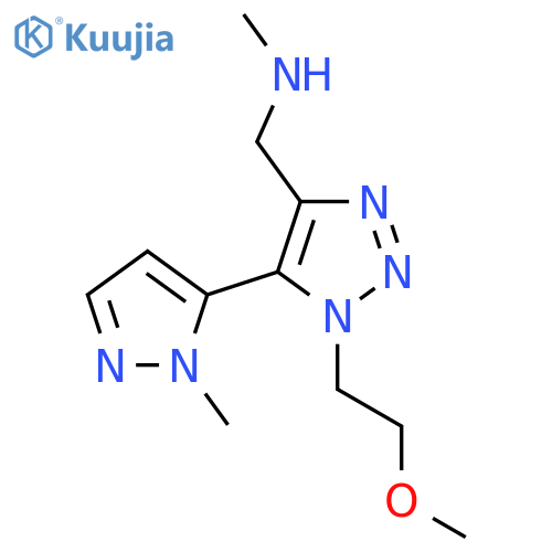 {1-(2-methoxyethyl)-5-(1-methyl-1H-pyrazol-5-yl)-1H-1,2,3-triazol-4-ylmethyl}(methyl)amine structure