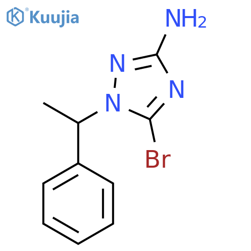 5-bromo-1-(1-phenylethyl)-1H-1,2,4-triazol-3-amine structure