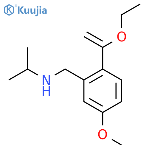 {[2-(1-Ethoxyethenyl)-5-methoxyphenyl]methyl}(propan-2-yl)amine structure