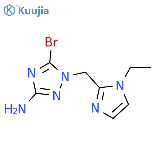 5-bromo-1-(1-ethyl-1H-imidazol-2-yl)methyl-1H-1,2,4-triazol-3-amine structure