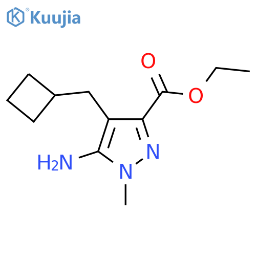 ethyl 5-amino-4-(cyclobutylmethyl)-1-methyl-1H-pyrazole-3-carboxylate structure