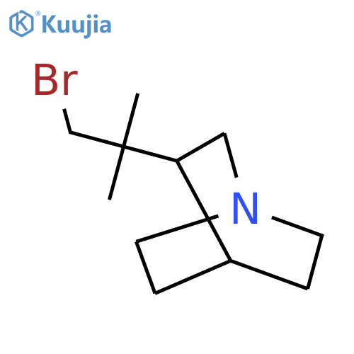 3-(1-bromo-2-methylpropan-2-yl)-1-azabicyclo2.2.2octane structure