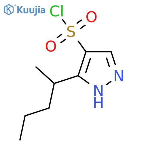 3-(pentan-2-yl)-1H-pyrazole-4-sulfonyl chloride structure