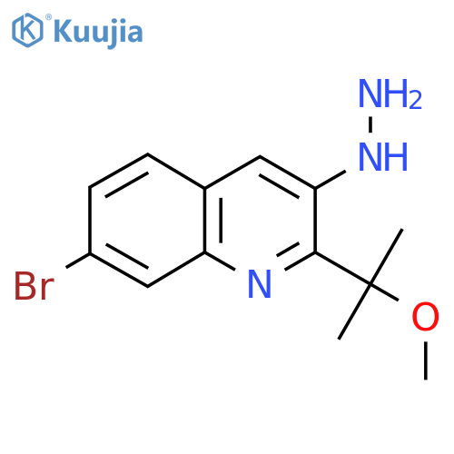 7-Bromo-3-hydrazinyl-2-(2-methoxypropan-2-yl)quinoline structure