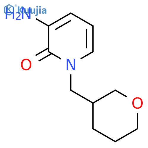 3-amino-1-(oxan-3-yl)methyl-1,2-dihydropyridin-2-one structure