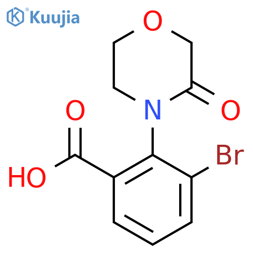 3-bromo-2-(3-oxomorpholin-4-yl)benzoic acid structure