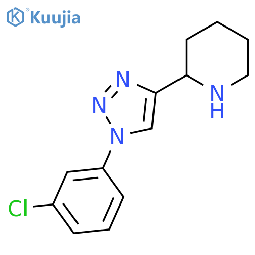 2-[1-(3-chlorophenyl)-1H-1,2,3-triazol-4-yl]piperidine structure