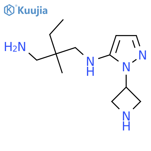 N-2-(aminomethyl)-2-methylbutyl-1-(azetidin-3-yl)-1H-pyrazol-5-amine structure